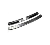 Car Accessories For VW For T-ROC 2017-2023 Stainless Steel Inner&Outer Rear Bumper Protector Plate Trims 2pcs(Black)