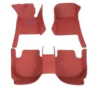 Car Accessories Full-Wrap Floor Mats Waterproof And Non-Slip Foot Pads For Vw For Atlas 7 Seat 2017-2023 Anti-slip and durable pads(Rosso,2021-2023)