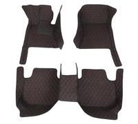 Car Accessories Full-Wrap Floor Mats Waterproof And Non-Slip Foot Pads For Vw For Atlas 7 Seat 2017-2023 Full Set (Front and Rear Rows)(Black Red,2021-2023)