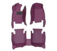 Car Accessories Full-Wrap Floor Mats Waterproof And Non-Slip Foot Pads For Vw For Atlas 7 Seat 2017-2023 Full Set (Front and Rear Rows)(Purple,2021-2023)
