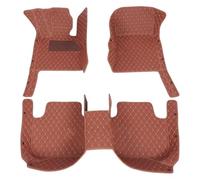 Car Accessories Full-Wrap Floor Mats Waterproof And Non-Slip Foot Pads For Vw For Atlas 7 Seat 2017-2023 Anti-slip and durable pads(Brown,2017-2020)