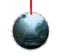 Car Accessories Historic Trail in The Mountains Printed Rearview Mirror Pendants Suitable for Decorating Christmas Trees Offices Fireplaces Car Interiors Or Anywhere You Want to Decorate