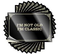 Car Accessories I'm Not Old I'm Classic Vintage Car Stickers Funny Car Decals Men Cave Decor (Color : Colour, Size : 8X12CM)