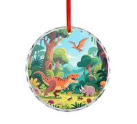 Car Accessories Jungle of The Dinosaur Era Printed Rearview Mirror Pendants Suitable for Decorating Christmas Trees Offices Fireplaces Car Interiors Or Anywhere You Want to Decorate