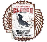 Car Accessories Keep Gate Closed No Matter What The Dachshund Say Funny Sticker 10 Pcs Stickers for Cars Funk Around and Find Out Sticker(8X12CM)