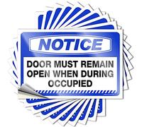 Car Accessories Notice Door Must Remain Open When Occupied Stickers 10 Pcs Car Accessories Beer Signs for Man Cave(8X12CM)