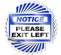 Car Accessories Notice Please Exit Left Stickers 10 Pcs Sign Decor Funny Kitchen Signs(8X12CM)