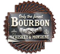 Car Accessories Only The Finest Bourbon: A Handshake of Whiskey & Moonshine Stickers 10Pcs Funny Bumper Sticker Funny Sticker(8X12CM)