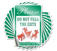 Car Accessories Please Don’T Feed The Goats, No Matter What They Say Funny Sticker 10 Pcs Funny Home Decor Toolbox Stickers and Decals(6X9CM)