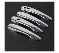 Car Accessories Replacement for Samsung QM6 2016 2017 2018 2019 2020 Door Handle Cover Catch Cap Trim Accessories Door Handle Cover Exterior Trim (Color : Black 2 Buttons)(Silver)