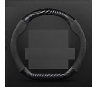 Car Accessories Steering Wheel Cover MicroFiber Leathe + Carbon Fiber Non-slip For Suzuki For Swift 2017-2024 Auto Accessories Styling(D fiber Black)