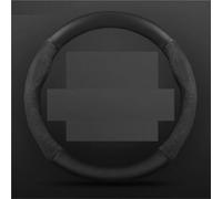 Car Accessories Steering Wheel Cover MicroFiber Leathe + Carbon Fiber Non-slip For Suzuki For Swift 2017-2024 Auto Accessories Styling(O Leather Black)
