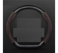 Car Accessories Steering Wheel Cover MicroFiber Leathe + Carbon Fiber Non-slip For Suzuki For Swift 2017-2024 Auto Accessories Styling(D fiber Brown)