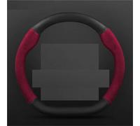 Car Accessories Steering Wheel Cover MicroFiber Leathe + Carbon Fiber Non-slip For Suzuki For Swift 2017-2024 Auto Accessories Styling(D Leather Red)