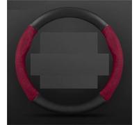 Car Accessories Steering Wheel Cover MicroFiber Leathe + Carbon Fiber Non-slip For Suzuki For Swift 2017-2024 Auto Accessories Styling(O Leather Red)