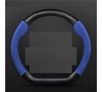 Car Accessories Steering Wheel Cover MicroFiber Leathe + Carbon Fiber Non-slip For Suzuki For Swift 2017-2024 Auto Accessories Styling(D fiber Blue)