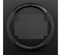Car Accessories Steering Wheel Cover MicroFiber Leathe + Carbon Fiber Non-slip For Suzuki For Swift 2017-2024 Auto Accessories Styling(O fiber Black)