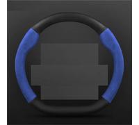Car Accessories Steering Wheel Cover MicroFiber Leathe + Carbon Fiber Non-slip For Suzuki For Swift 2017-2024 Auto Accessories Styling(D Leather Blue)