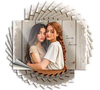 Car Accessories Two Friends Hugging in Front of A Wooden Fence. Stickers 10Pcs Car Accessories Stickers for Car(12X18CM)