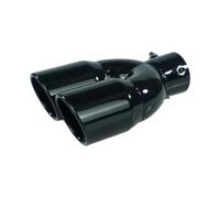 Car Accessories Universal Car Inlet Double-Barrel Rear Exhaust Tip Tail Pipe 63mm Muffler Black Titanium Outlet Stainless Steel(Black,1)
