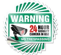 Car Accessories Video Surveillance Signs, No Trespassing Violators Will Be Prosecuted Funny Sticker 10 Pcs Stickers for Your Car Bumper Stickers, Decals & Ma(6X9CM)