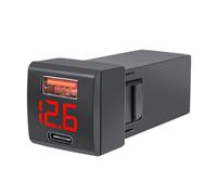 Car Adapter Efficient Power Supplies Multifunctional USB Car Power Supply USB Voltages Monitor Phone With Meter