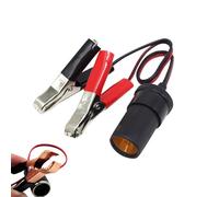 Car Adapter for Battery,with Battery Clamps Power Plug - Car Socket Converter,for Air Compressor Inverter Vehicle RV Camping Trip Driving