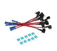 Car Add-a-Circuit Fuse, 10Pcs 12V Car Add-a-Circuit Fuse TAP Adapter Mini Blade Fuse Holder ATM APM Protected circuits