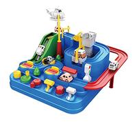 Car Adventure Toys City Rescue Toy Set Vehicle Racing Kids Toy, Puzzle Car Race Tracks Parking Playsets with 3 Mini Cars Preschool Educational Toy Girls for 3 4 5 6 7 8 Years Old Toddlers (Dark Blue)
