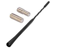 Car Aerial, 9 inch Universal Car Radio Antenna, Replacement Auto Radio Aerial Mast with 5mm 6mm Adapter, Excellent Reception Through FM/AM/DAB radio, Black