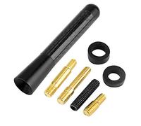 Car Aerial Antenna 3” Car Aerial Carbon Fiber Screw Radio Roof Short Rod Small Stubby Mini Antenna Black for Universal Car Modification Mini Car Antenna Flexible