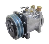 Car Air Ac Compressor Air Conditioning A/C Compressor Sd507 5H11 507 12V 24V 2 Groove V Belt Pulley, for Tra/Ctor Excavator Heavy Duty Truck Hot Rod(24Vo)