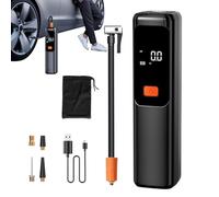 Car Air Compressor | Small Auto Tire Pump with Pressure Gauge | Electric Vehicle Accessories for Pickups Sedans Motorcycle Trucks Scooters Motorbikes Inflatables Road Trips