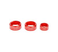 Car Air Condition Knobs Volume Control Button Circle Decoration Ring Cover For BMW For 1/2/3/4 Series For F30 For X1 For F47 13-18 Car Interior Parts(Red)