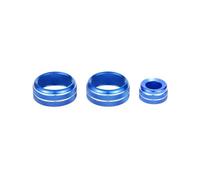 Car Air Condition Knobs Volume Control Button Circle Decoration Ring Cover For BMW For 1/2/3/4 Series For F30 For X1 For F47 13-18 Car Interior Parts(Blue)