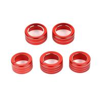 Car Air Conditioner Switch Audio Volume Knob Set For Toyota For Speedmaster For 4runner Interior Parts Universal Car Interior Decor(Red 5pieces)