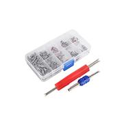 Car Air Conditioner Valve Set,102pcs Auto Assortment A/C R134a/R12 Refrigeration Tire Air Conditioning Conditioner Valve Stem Cores Tool Kit