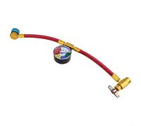 Car Air Conditioning UCharge Hose with 600-3000PSI Pressure Gauge, Brass+Rubber AC System Charging Pipe With LH Can Opener For R1234YF Low Side