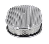 Car Air Engine Air Filters,12in Washable and Reusable Air Cleaner Assembly Aluminium Alloy Oval Style Replacement for Hot Rod