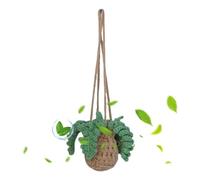 Car Air Fragrance Oil Diffuser, Crochet Plant Air Freshener for Car, Cute Scented , Hanging Decoration, Refillable Bottle with Potted Plants, Air Fragrance Oil Diffuser