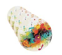 Car Air Freshener 4 Pcs Air Freshener for Car Aromatherapy Tablets Abstract Music Themed Hanging Fragrance Scented Cards Funny Scented Hanging Sheet for Bedroom Wardrobe Shoe Cabinet