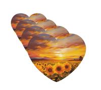 Car Air Freshener 4 Pcs Air Freshener for Car Aromatherapy Tablets Beautiful Sunflower Field Sunset Hanging Fragrance Scented Cards Funny Scented Hanging Sheet for Bedroom Wardrobe Shoe Cabinet