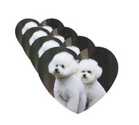 Car Air Freshener 4 Pcs Air Freshener for Car Aromatherapy Tablets Bichon Frise Hanging Fragrance Scented Cards Funny Scented Hanging Sheet for Bedroom Wardrobe Shoe Cabinet