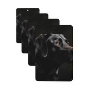 Car Air Freshener 4 Pcs Air Freshener for Car Aromatherapy Tablets Black Labrador Hanging Fragrance Scented Cards Funny Scented Hanging Sheet for Bedroom Wardrobe Shoe Cabinet