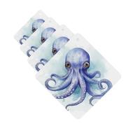 Car Air Freshener 4 Pcs Air Freshener for Car Aromatherapy Tablets Blue little octopus Hanging Fragrance Scented Cards Funny Scented Hanging Sheet for Bedroom Wardrobe Shoe Cabinet
