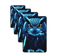 Car Air Freshener 4 Pcs Air Freshener for Car Aromatherapy Tablets Blue Owl Hanging Fragrance Scented Cards Funny Scented Hanging Sheet for Bedroom Wardrobe Shoe Cabinet