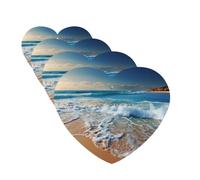 Car Air Freshener 4 Pcs Air Freshener for Car Aromatherapy Tablets Blue sea sandy beach Hanging Fragrance Scented Cards Funny Scented Hanging Sheet for Bedroom Wardrobe Shoe Cabinet