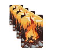 Car Air Freshener 4 Pcs Air Freshener for Car Aromatherapy Tablets Bonfire Hanging Fragrance Scented Cards Funny Scented Hanging Sheet for Bedroom Wardrobe Shoe Cabinet