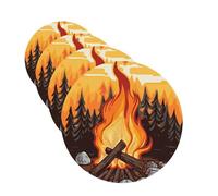 Car Air Freshener 4 Pcs Air Freshener for Car Aromatherapy Tablets Bonfire Hanging Fragrance Scented Cards Funny Scented Hanging Sheet for Bedroom Wardrobe Shoe Cabinet