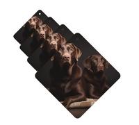 Car Air Freshener 4 Pcs Air Freshener for Car Aromatherapy Tablets Brown Labrador Retriever Hanging Fragrance Scented Cards Funny Scented Hanging Sheet for Bedroom Wardrobe Shoe Cabinet